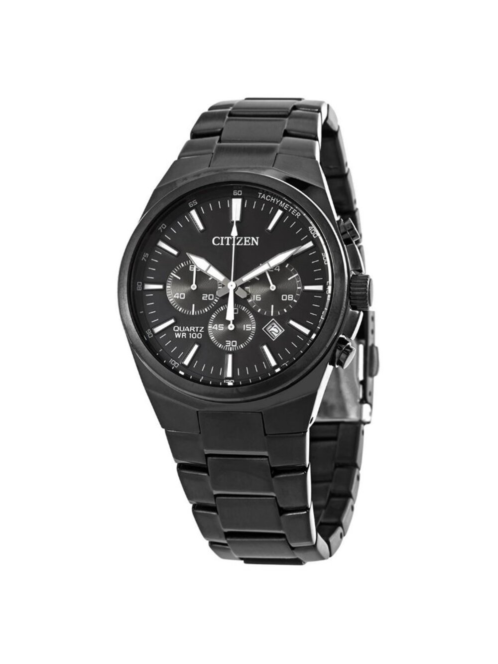 NWT Citizen Chronograph Quartz Black Dial Men's Watch